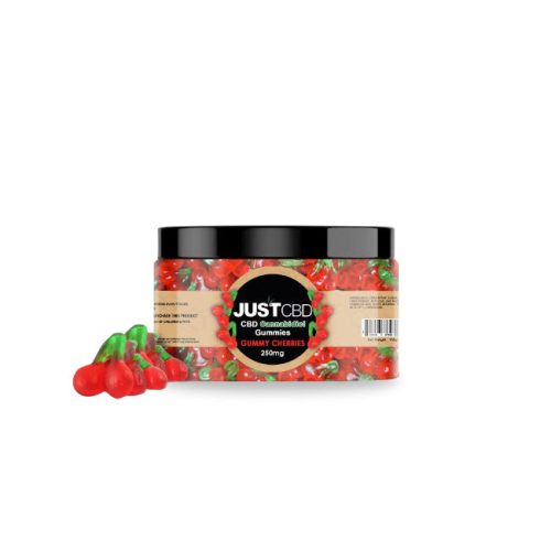 JUSTCBD ProductRendering Gummies 250mgCherry